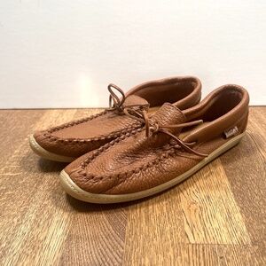 Laurentian Chief Made in Canada Leather Moccasin Loafers Mens US 12
